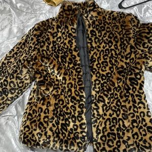 Brand new animal print coat size L